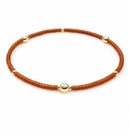 Erin Gray Game Day - Burnt Orange & Gold Filled Bracelet