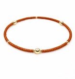 Erin Gray Game Day - Burnt Orange & Gold Filled Bracelet