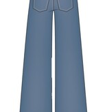 Liverpool Los Angeles morgan cuffed crop wide leg w. trim 30' inseam