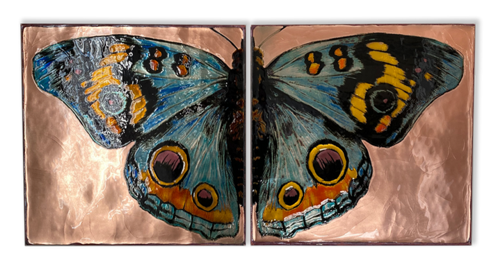 Houston Llew HL Limited: On the Wings Diptych (each panel approx 15"x15")