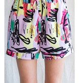 Jodifl Lavender Mix Pop Art Shorts