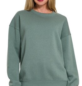 Ash Jade Fleece Crewneck Pullover Sweatshirts