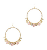 Meghan Browne Style Pink Multi Olive Earrings