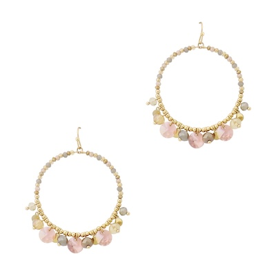 Meghan Browne Style Pink Multi Olive Earrings