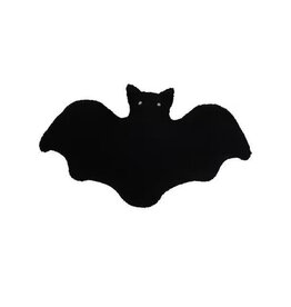 FLEURISH Faux Sherpa Fabric Bat Shaped Pillow, Black