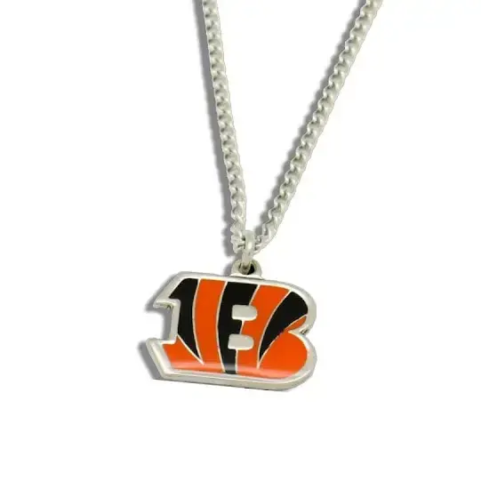 Aminco USA NFL Cincinnati Bengals Striped B Logo Necklace