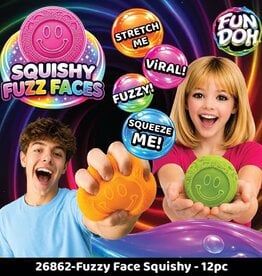 Novelty Brands Fun Doh Fuzzy Face Squishy Sensory Toy Variety