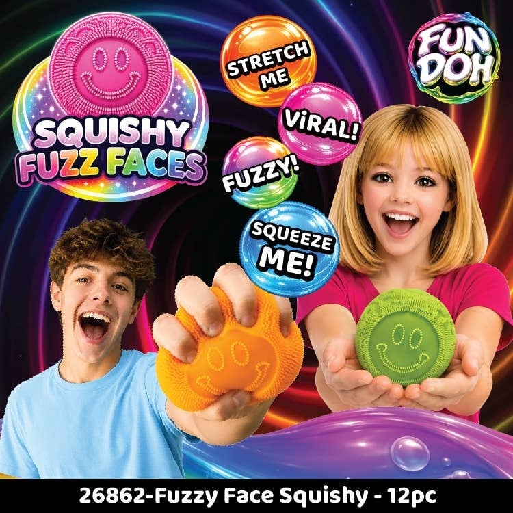Novelty Brands Fun Doh Fuzzy Face Squishy Sensory Toy Variety