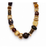 Meghan Browne Style Brown Multi Cal Necklace