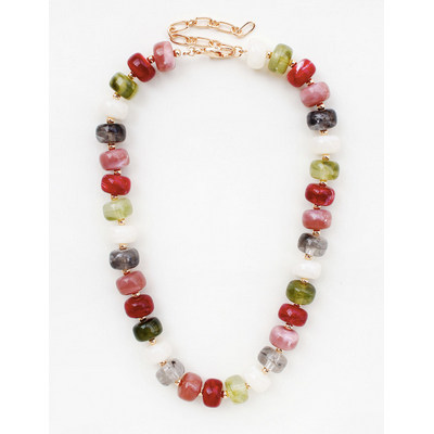 Meghan Browne Style Olive Multi Dib Necklace