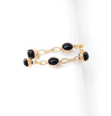 Meghan Browne Style Black Goldie Bracelet