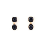 Meghan Browne Style Black Ross Earrings
