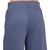 Blue Indigo Scuba Collared Pullover & Center Seam Pants Set