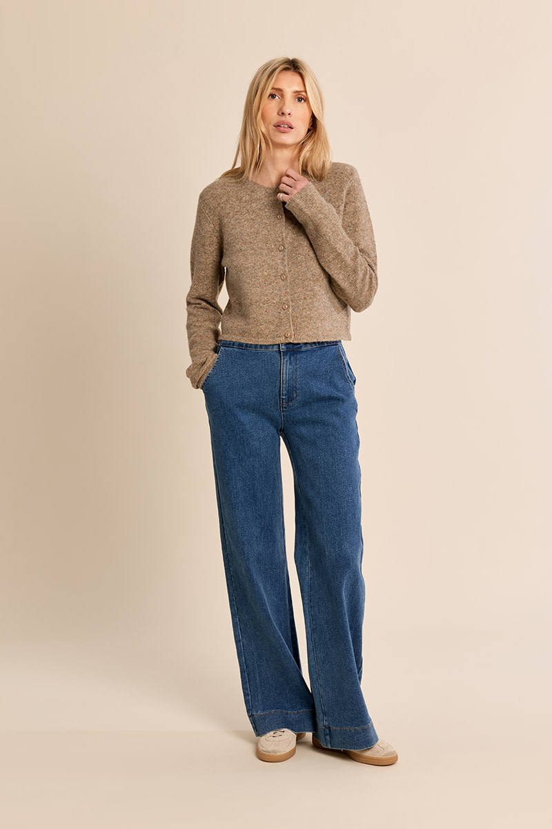 Molly Bracken Camel Ladies Knitted Cardigan