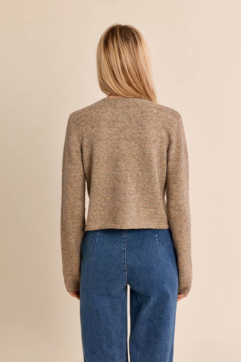 Molly Bracken Camel Ladies Knitted Cardigan