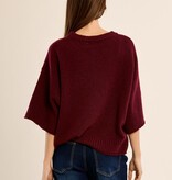Molly Bracken Dark Red Ladies Knitted Sweater