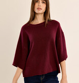 Molly Bracken Dark Red Ladies Knitted Sweater