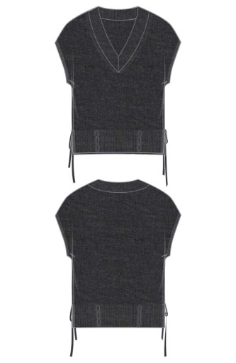 Liverpool Los Angeles vneck dolman popover sweater w/ ties