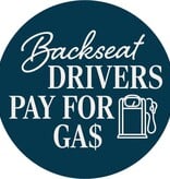 FLEURISH Backseat Driver Round Car Coaster