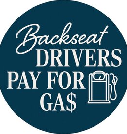 FLEURISH Backseat Driver Round Car Coaster