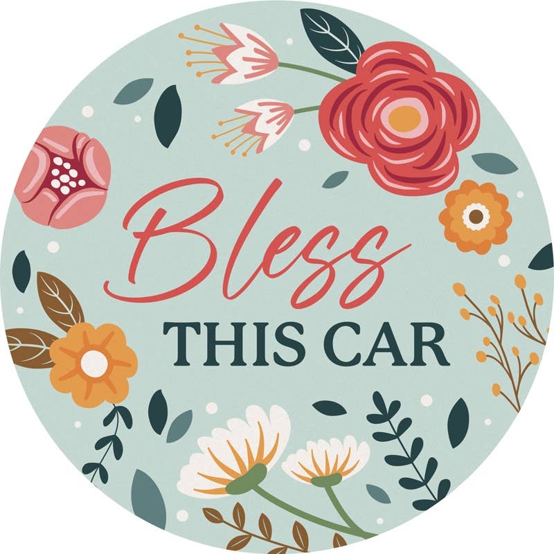 FLEURISH Bless Car Round Car Coaster