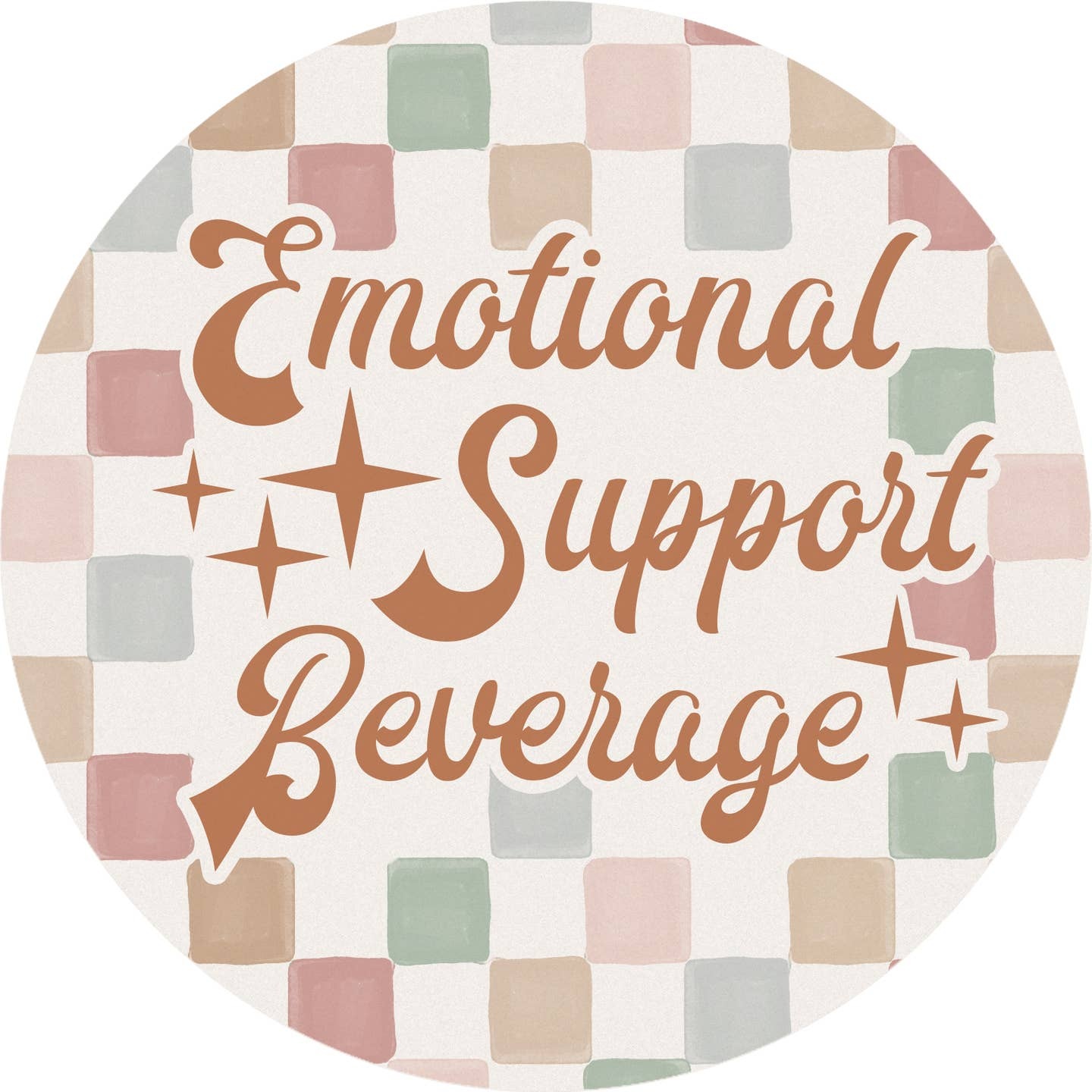 FLEURISH Emotional Support Car Coaster