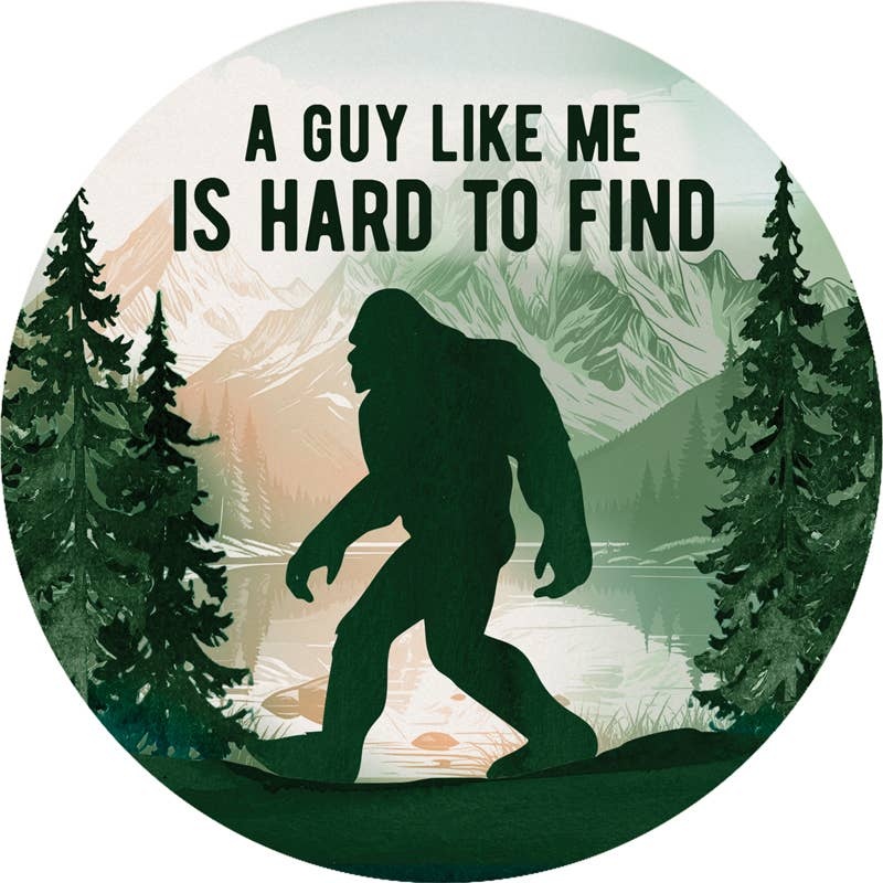 FLEURISH Find Bigfoot Round Car Coaster