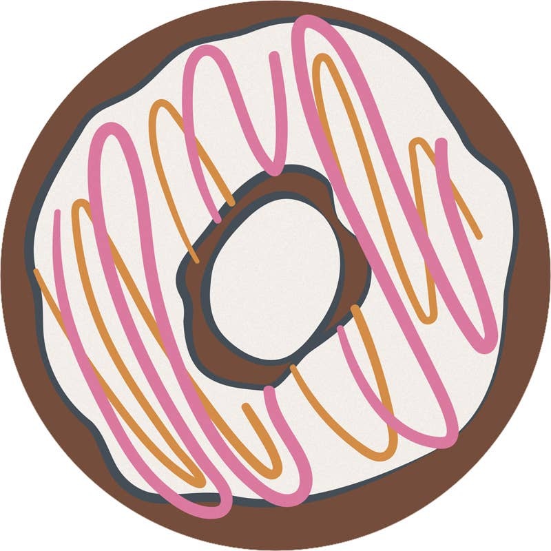 FLEURISH Icing Donut Round Car Coaster