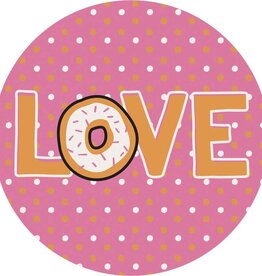 FLEURISH Love Donut Round Car Coaster