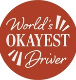 FLEURISH Okayest Driver Round Car Coaster