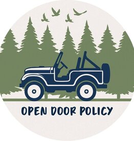 FLEURISH Open Door Jeep Round Car Coaster
