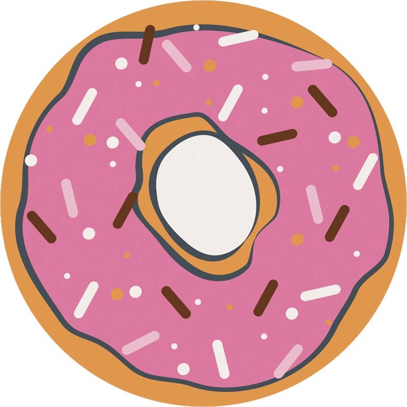 FLEURISH Sprinkle Donut Round Car Coaster