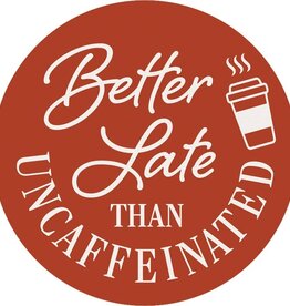 FLEURISH Uncaffeinated Round Car Coaster