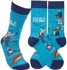 Primitives by Kathy PBK I'd Rather Be Fishing Socks