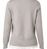 Liverpool Los Angeles vneck long sleeve sweater w lace