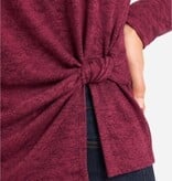 Liverpool Los Angeles long sleeve boat neck knit top w/ twist detail