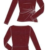 Liverpool Los Angeles long sleeve boat neck knit top w/ twist detail