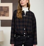 Navy & Brown Plaid Jacket