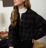 Navy & Brown Plaid Jacket