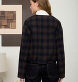 Navy & Brown Plaid Jacket