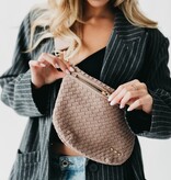 Suede Taupe Westlyn Woven Bum Bag