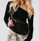 Suede Chocolate Westlyn Woven Bum Bag