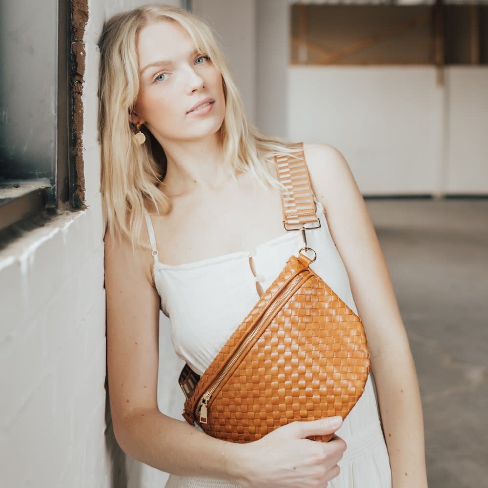 Brown Westlyn Woven Bum Bag