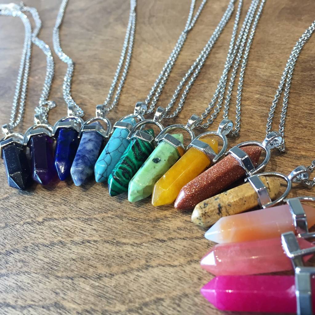 crystal stone necklace