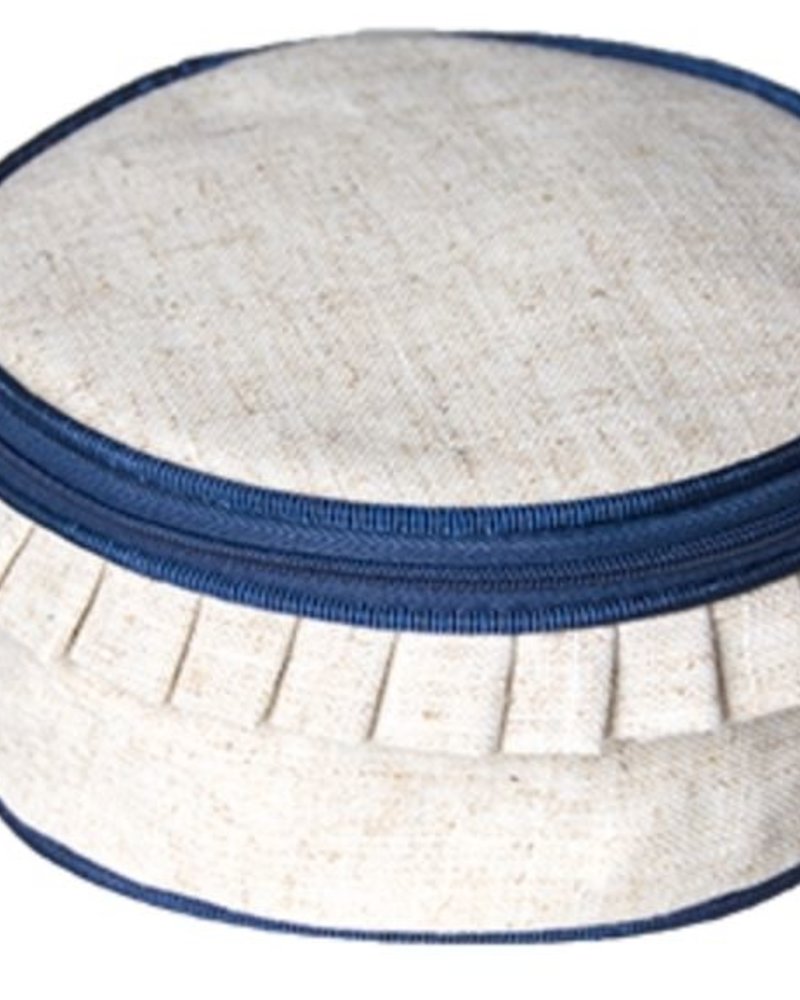 Main Street Collections Linen Jewelry Case - Round