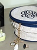Main Street Collections Linen Jewelry Case - Round