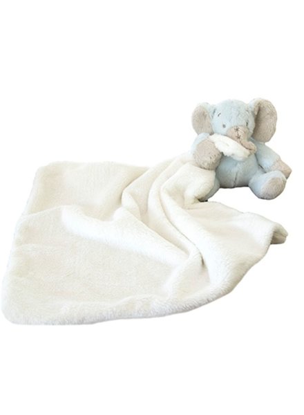 Main Street Collections Blue Elephant Plush Minky