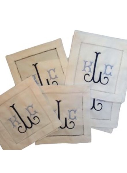 Saro Home GOods HemStitch Cocktail Napkins - set of 4