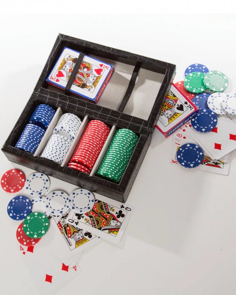 Brouk Wooden Box Poker Set