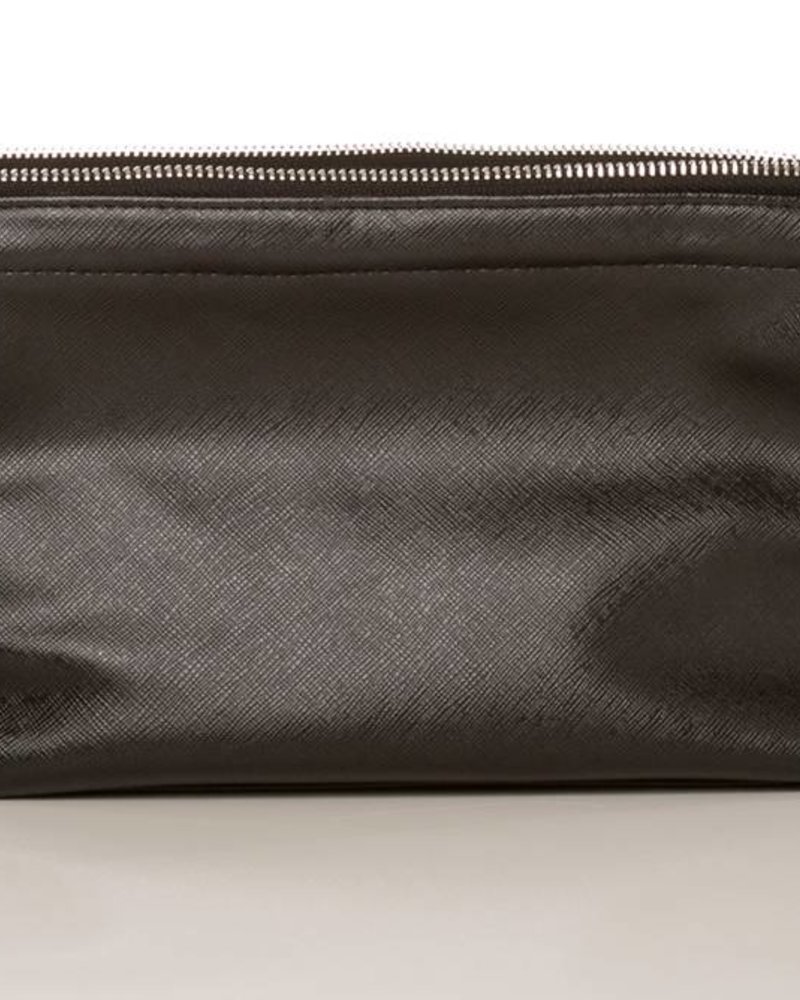 Brouk Leather Toiletry Bag in Olive with Leather Trim